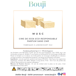 Bouji - Bougies & fondants faits main en Lorraine - Parfum Musc