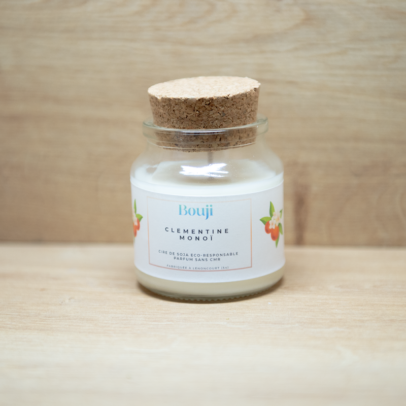 Bouji - Bougies & fondants naturels & parfumés - Bougie  Clementine monoi