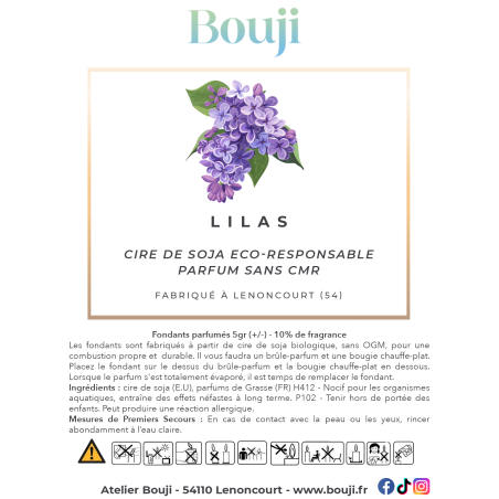 Bouji - Bougies & fondants faits main en Lorraine - Parfum Lilas